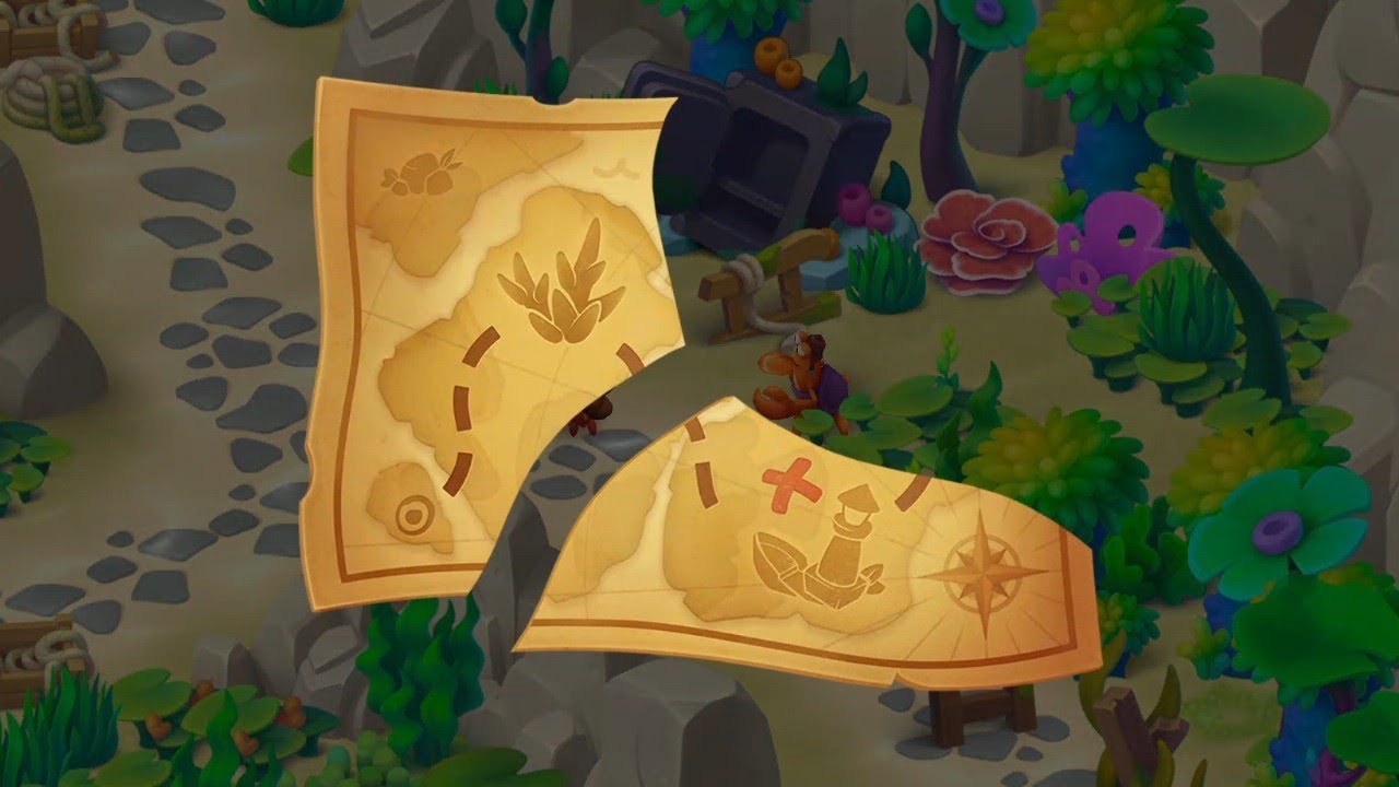 @Fishdom Hermann's Expedition at Kraken Island Found 2nd Map.