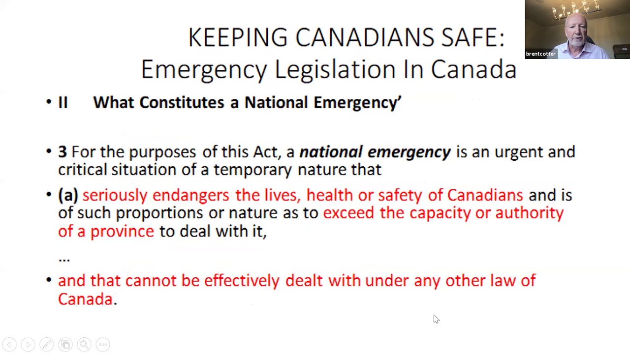 Keeping Canadians Safe: Emergency Legislation in Canada