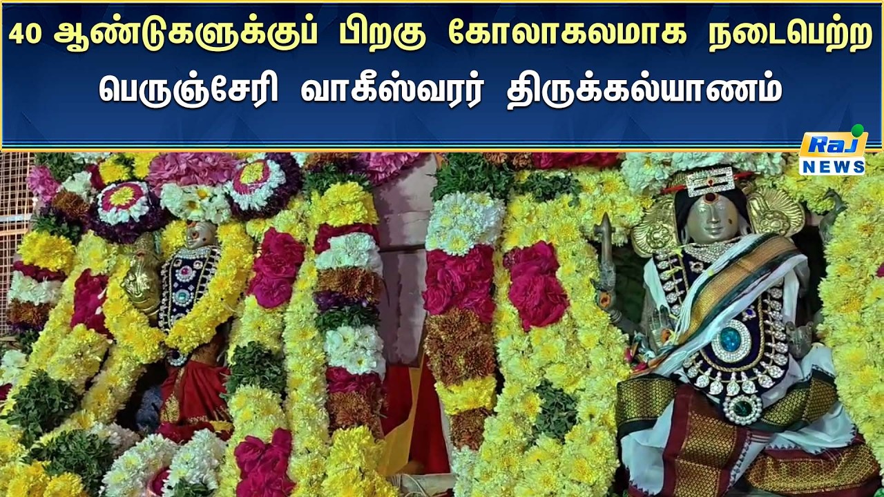 மயிலாடுதுறை பெருஞ்சேரி வாகீஸ்வரர் திருக்கல்யாணம் கோலாகல கொண்டாட்டம் #RajnewsTamil