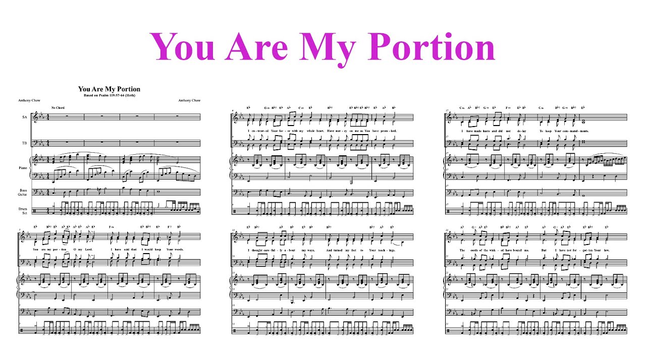 You Are My Portion   (Overhead Projection Backing Vocal)