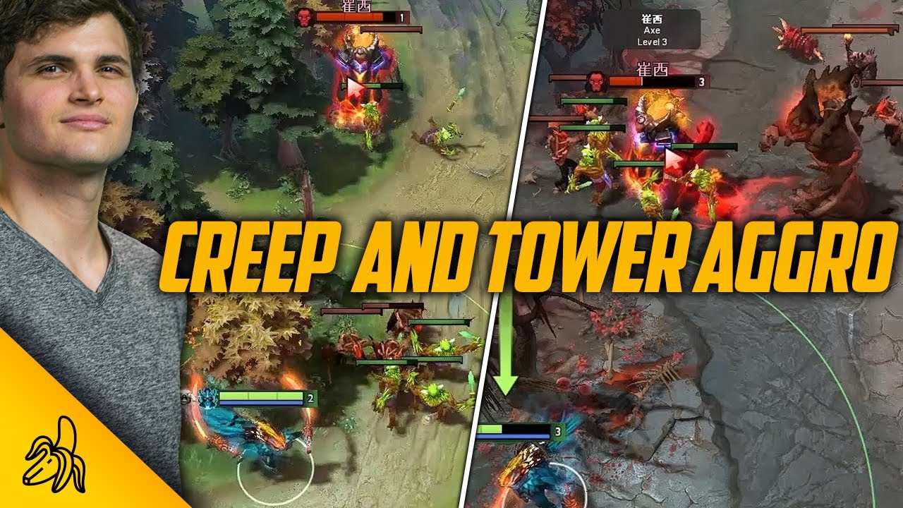 Как работает агрессия крипов и башен — основы Dota 2 (эпизод 7)