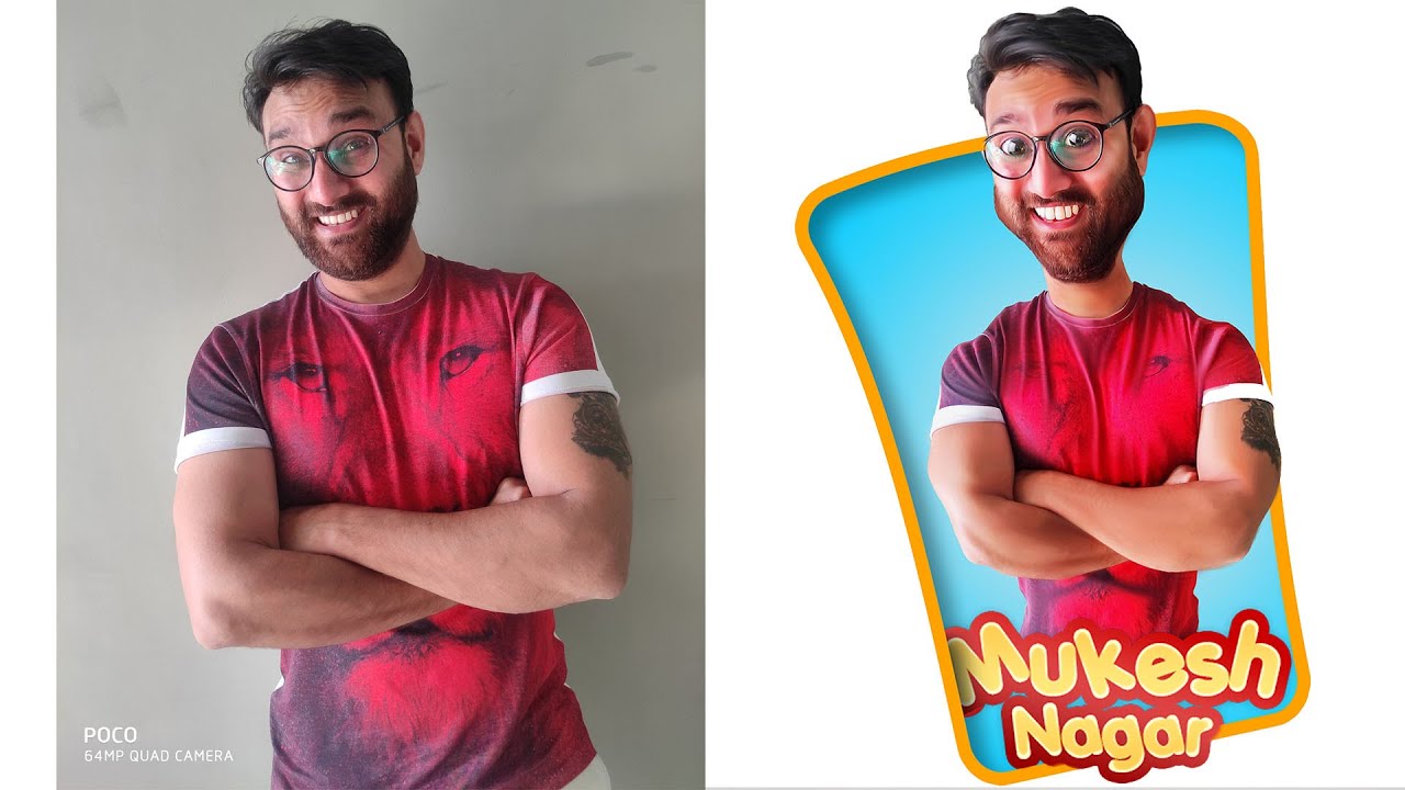 How to create Cartoon Caricature effect in Photoshop 2020 Hindi  Basic for Beginners