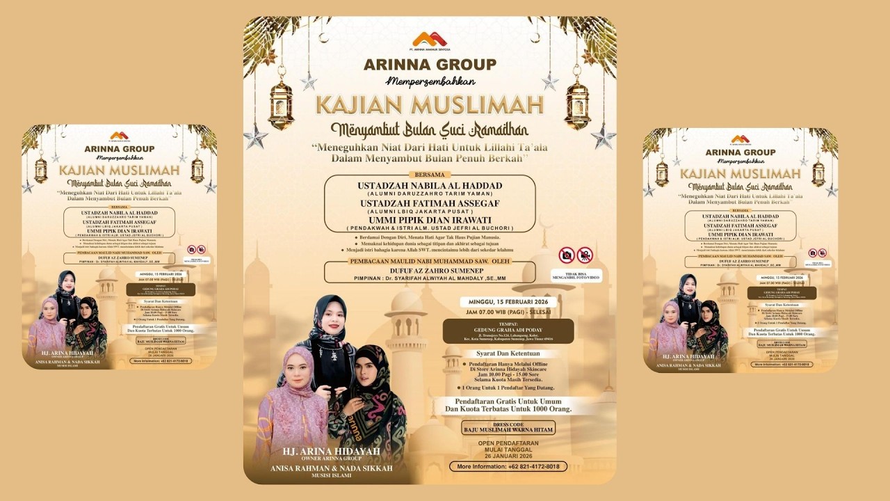 LIVE...! KAJIAN MUSLIMAH - MENYAMBUT BULAN SUCI RAMADHAN