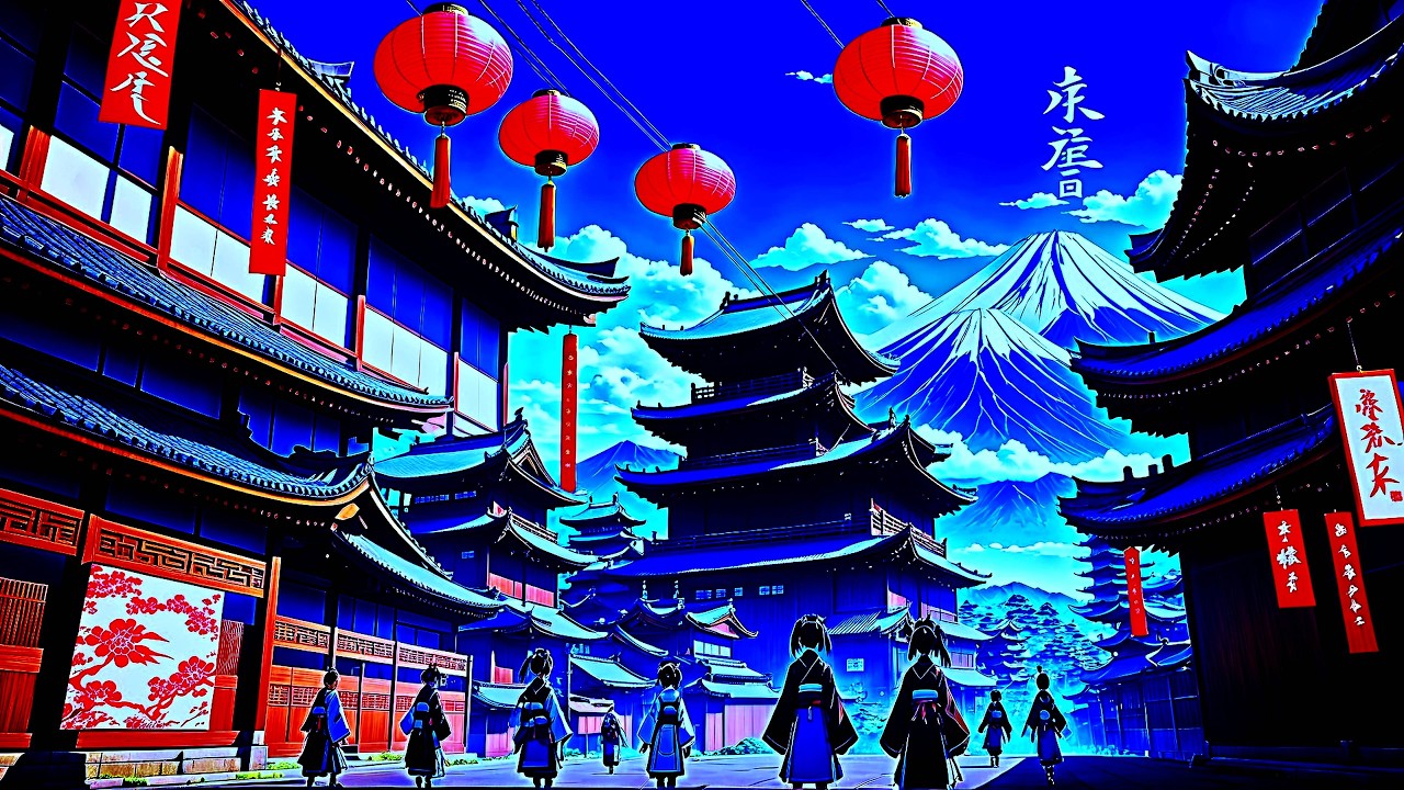 Japanese Theme Screensaver - Abstract Oriental Background