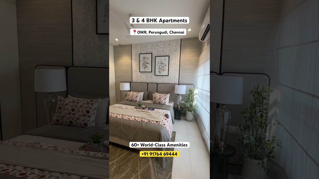 3 & 4 BHK Luxury Apartments for Sales | at  OMR, Perungudi | Site Visit Call +91 9176469444.