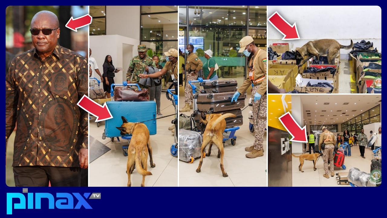Kotoka Airport on Lockdown? Prez Mahama Orders Immediate Sniffer Dog Deployment Over Coc@ine Threat