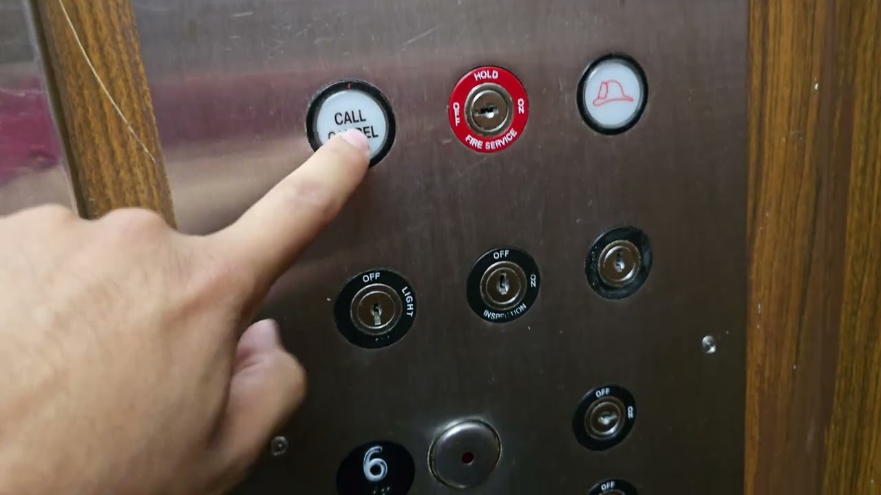Modernized Antique 1916 Otis Traction Elevator at Braun Building Downtown Los Angeles, CA