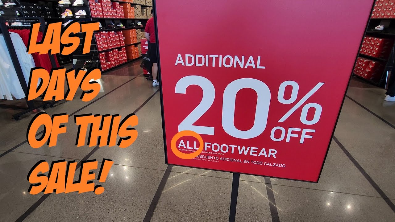 Still Got 20% Off ALL SNEAKERS @ Nike Outlet Watts