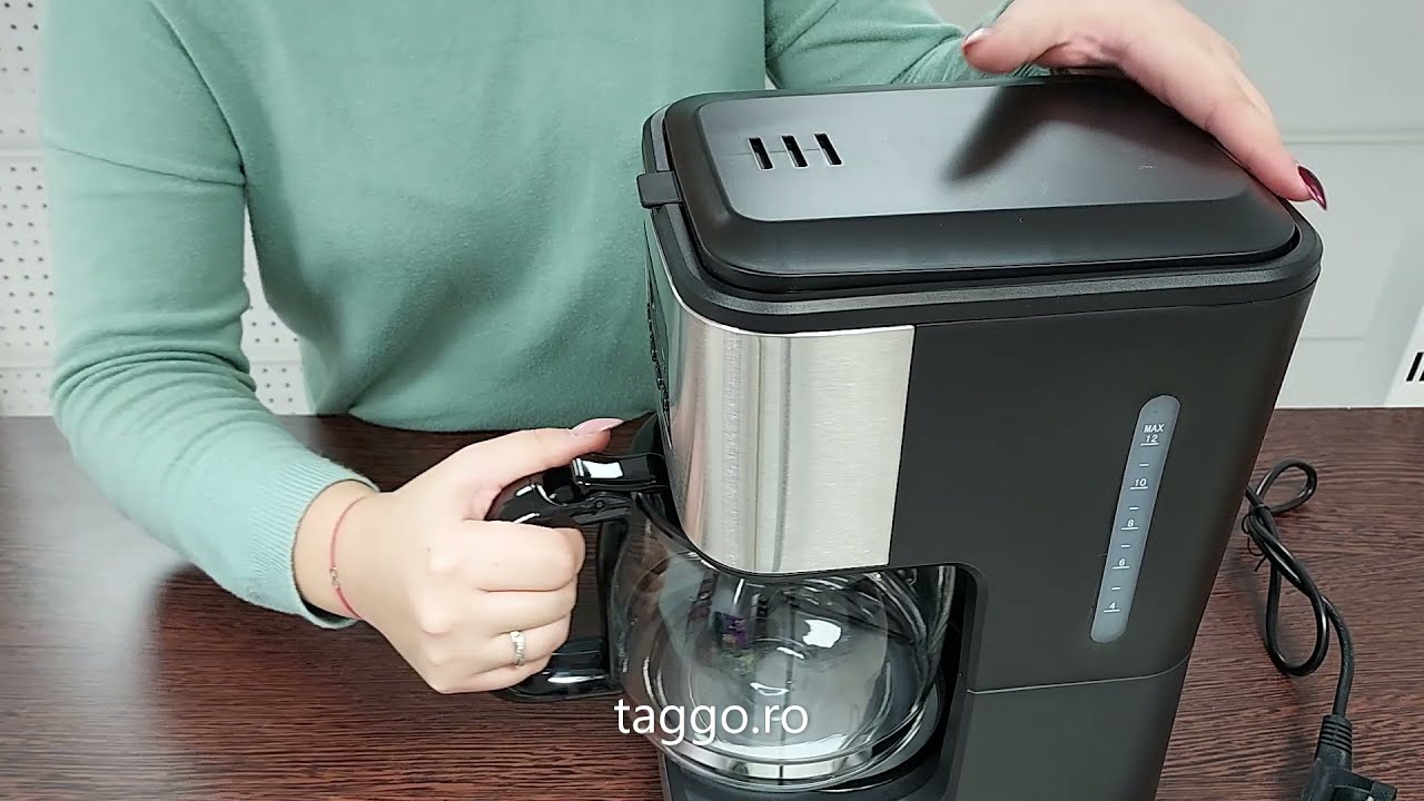 Filtru de cafea cu programare, afisaj LCD, Hyundai, 900W, 1.5 L