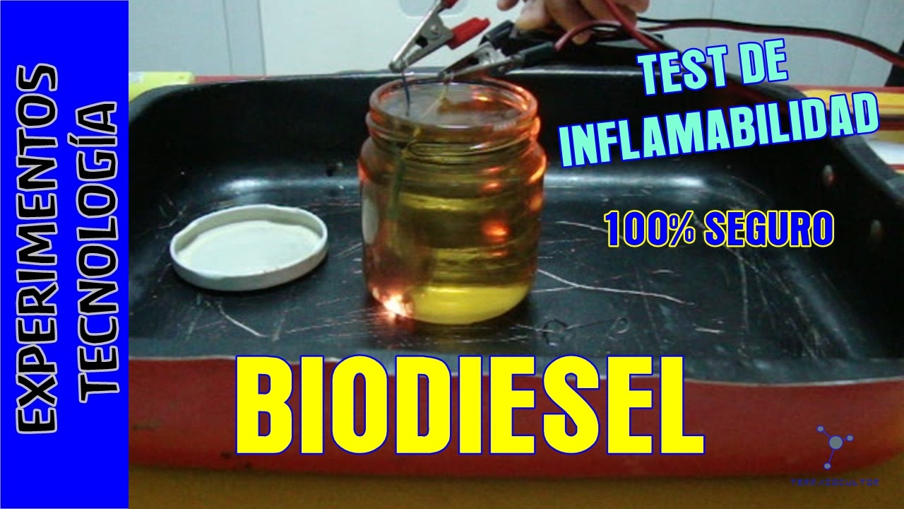 Biodiesel casero. TEST de Inflamabilidad. Flammability test of Homemade BioDiesel