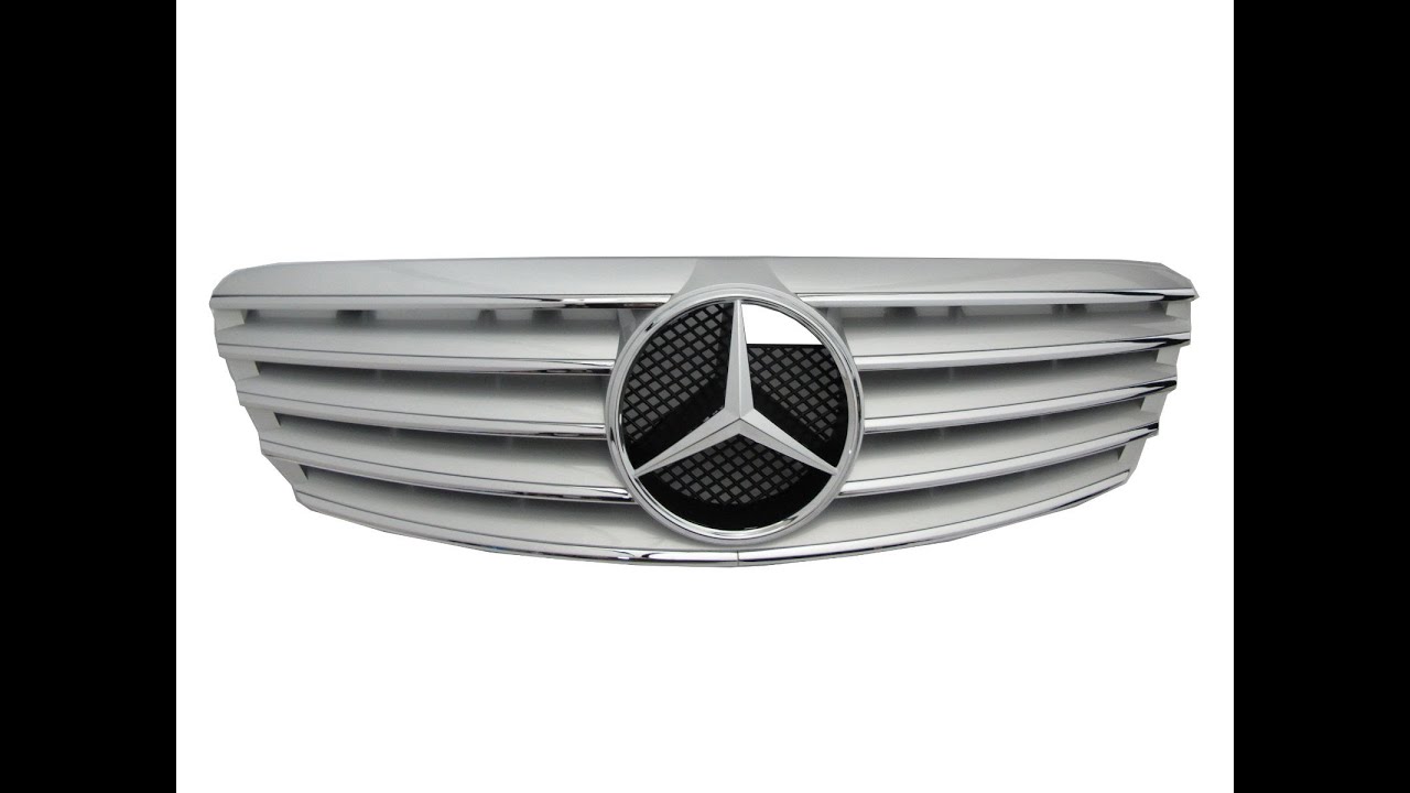 CrazyTheGod W220 1999-2002 Pre-Facelifed GRILLE/GRILL 5FIN CHROME/SILVER for Mercedes-Benz (Grille)