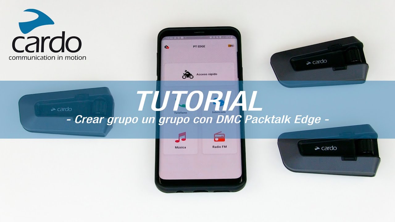 Tutoriales Corver / ¿Cómo crear un grupo DMC con intercomunicadores de moto Cardo Packtalk Edge?