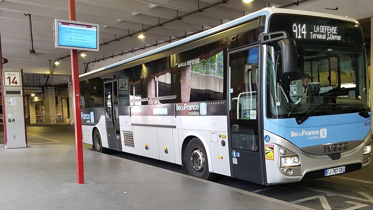 [Cab View] Bus Ligne Express A14M🚍Iveco Crossway High Value IDFM : La Défense➡️Mantes-la-Jolie