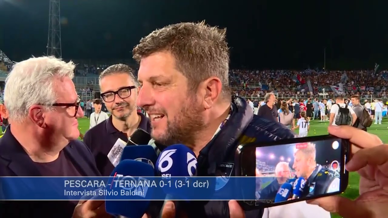 IL PESCARA TORNA IN SERIE B! Pescara - Ternana 0-1 (3-1 dcr): Silvio Baldini