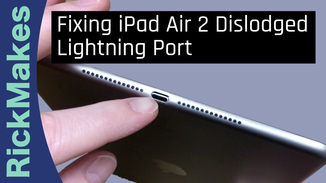 Исправление смещенного порта Lightning на iPad Air 2