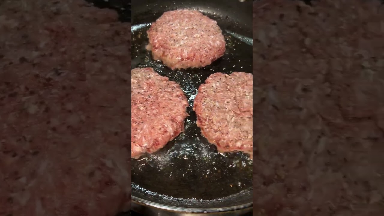 the sizzle !! angus burgers in the making!!