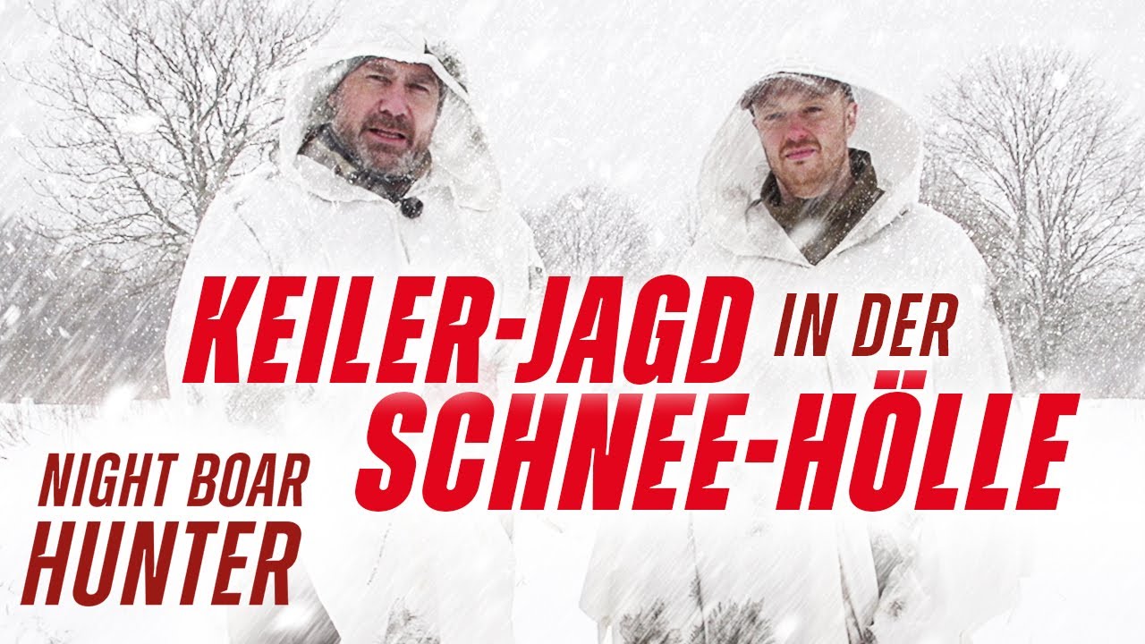 KEILERJAGD in der H&ouml;lle aus Schnee! Kalt, Glatt, Weiss Night Boar Hunter & FUX jagen Sauen
