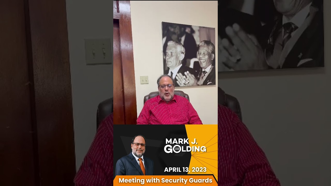 Mark J. Golding - Leader of The Opposition Meets with Security Guards