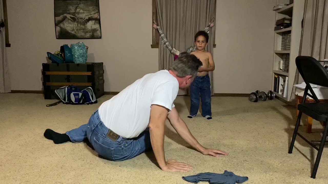 Preston Wrestling with Daddy - 11/2/20