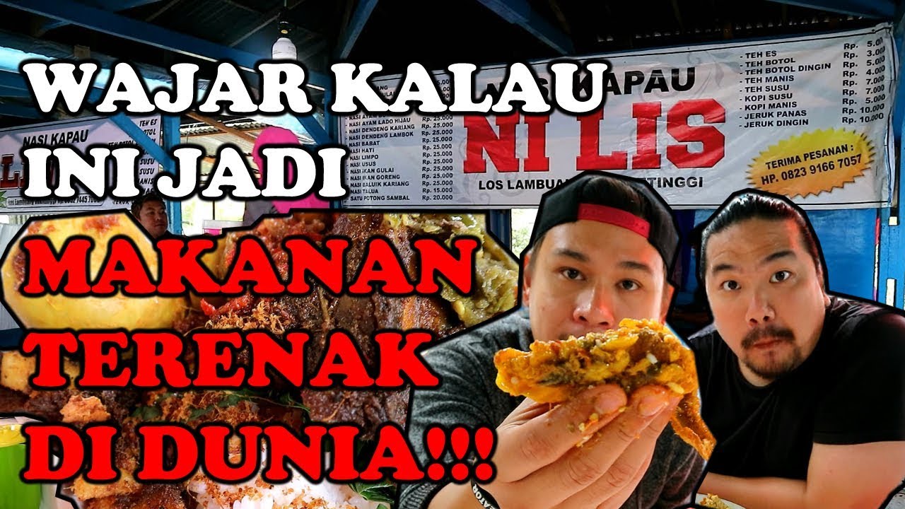 GILA!!! MAKANAN INI ENAK BANGET! NASI KAPAU NI LIS, LOS LAMBUANG BUKITTINGGI