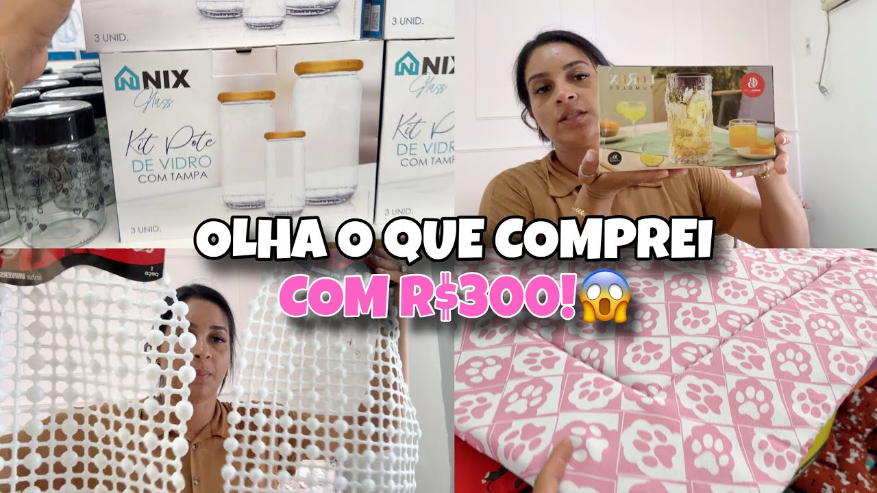 300,00 de coisas Pra casa 💖🏡✨ Tanta coisa linda, trouxe tudo Rosa 🌸🎀 Comprinhas fofas para a Lar 🏡 