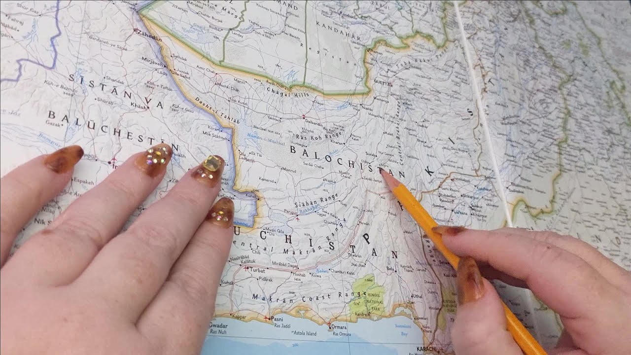 ASMR ~ Balochistan, Pakistan History & Geography ~ Soft Spoken Map Tracing Google Earth