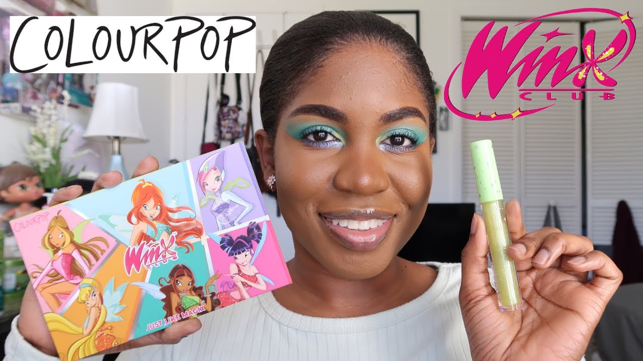 COLOURPOP X WINX CLUB EYESHADOW PALETTE + FLORA LIPGLOSS | TUTORIAL & LIVE SWATCHES
