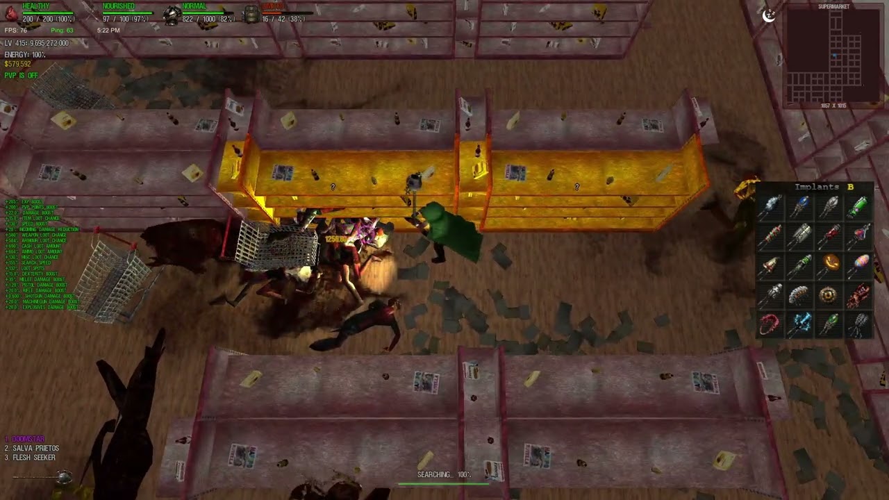 Dead Frontier - Death Row | Route to Loot 1 Up 1 Left of the hospital