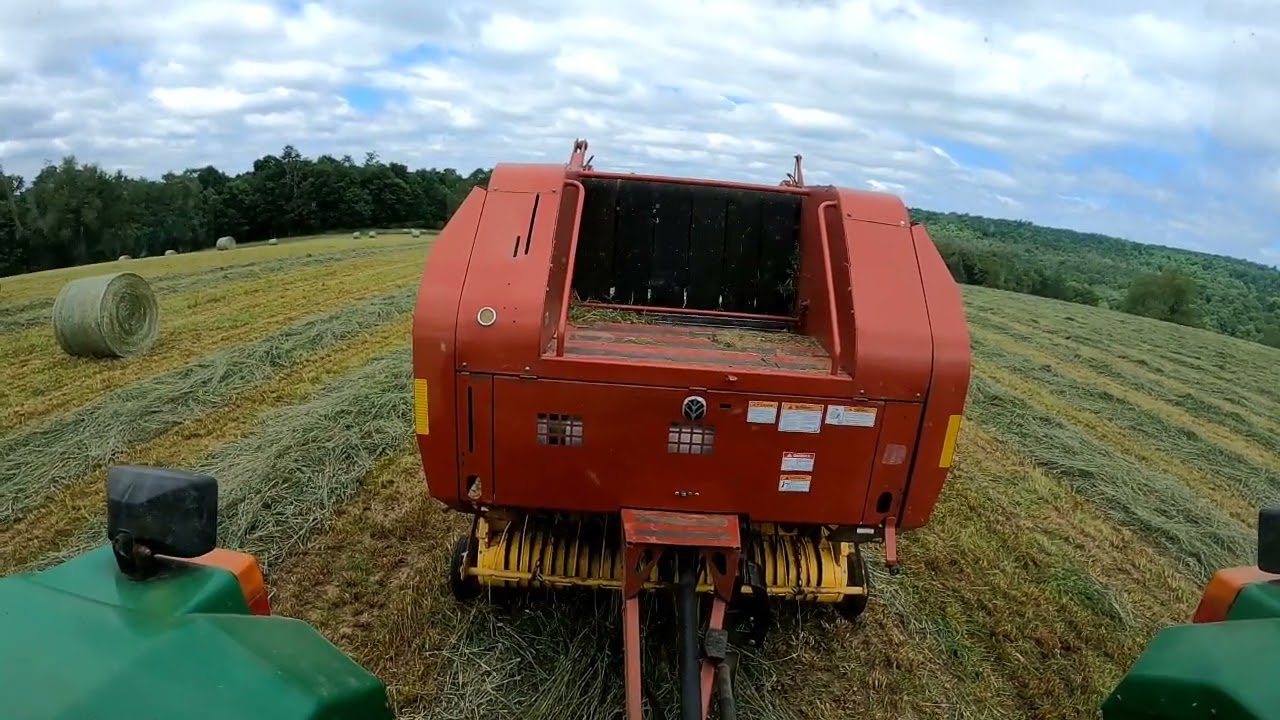 Baling and Wrapping High Moisture Hay