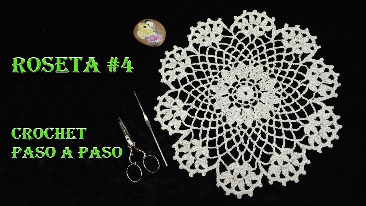 TAPETE - CARPETA [ROSETA #4] - CROCHET Paso a Paso