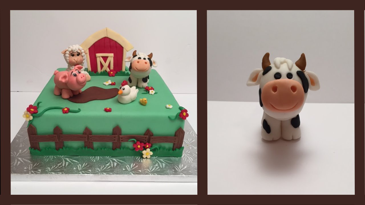 Modelado de vaquita en fondant