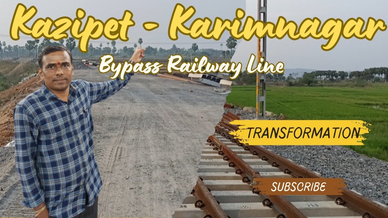 Kazipet - Karimnagar Bypass Railway Line Works Transformation||No Loco Reversal|| Subscribe||