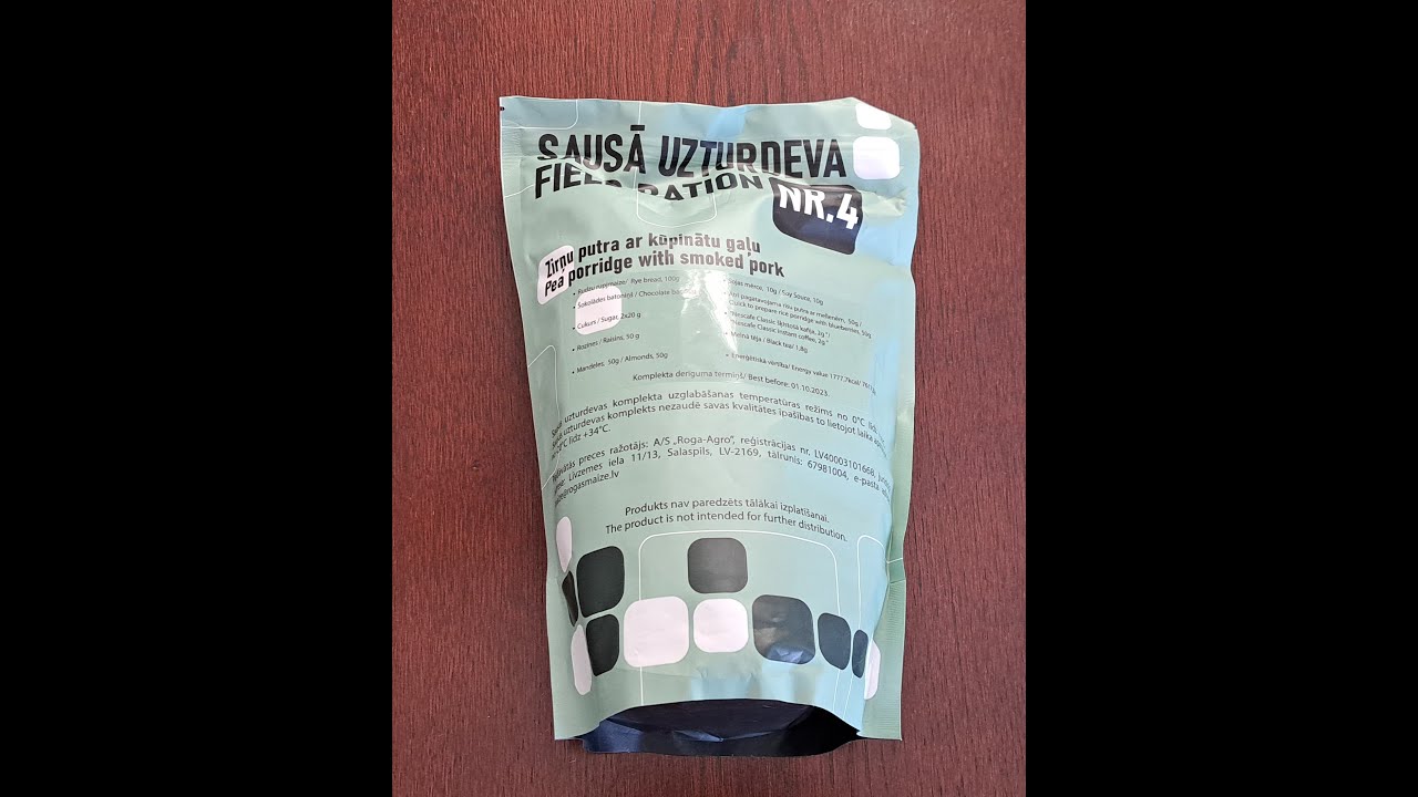 2022 Menu #4: Pea Porridge & Smoked Pork Latvian Ration (New Style, First Time Menu Reviewed)