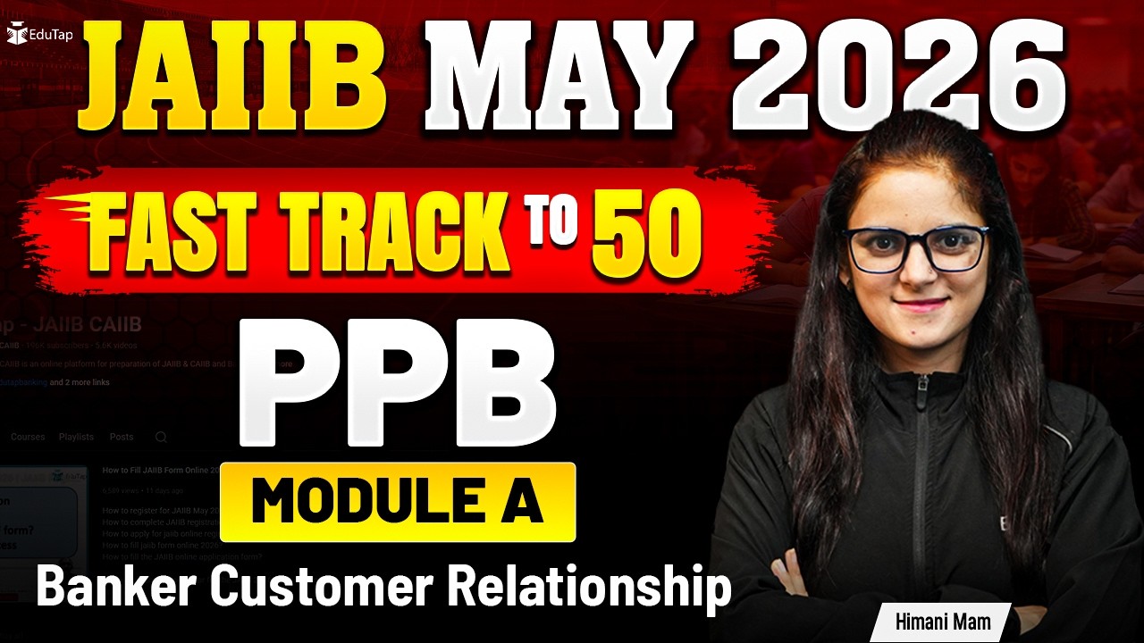 JAIIB PPB Free Online Classes 2026 | Banker Customer Relationship MCQ Practice