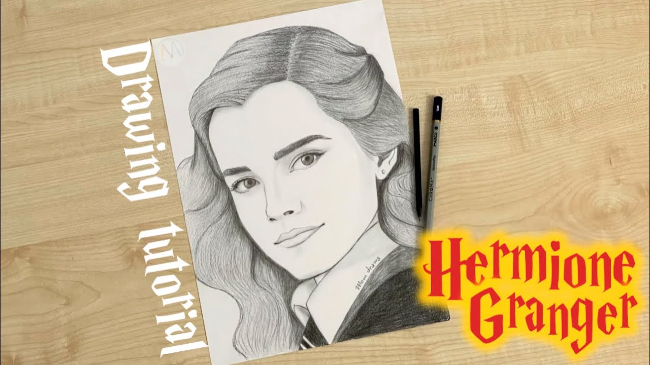 How to draw Hermione Granger step by step slowly / How to draw Harry Potter character
