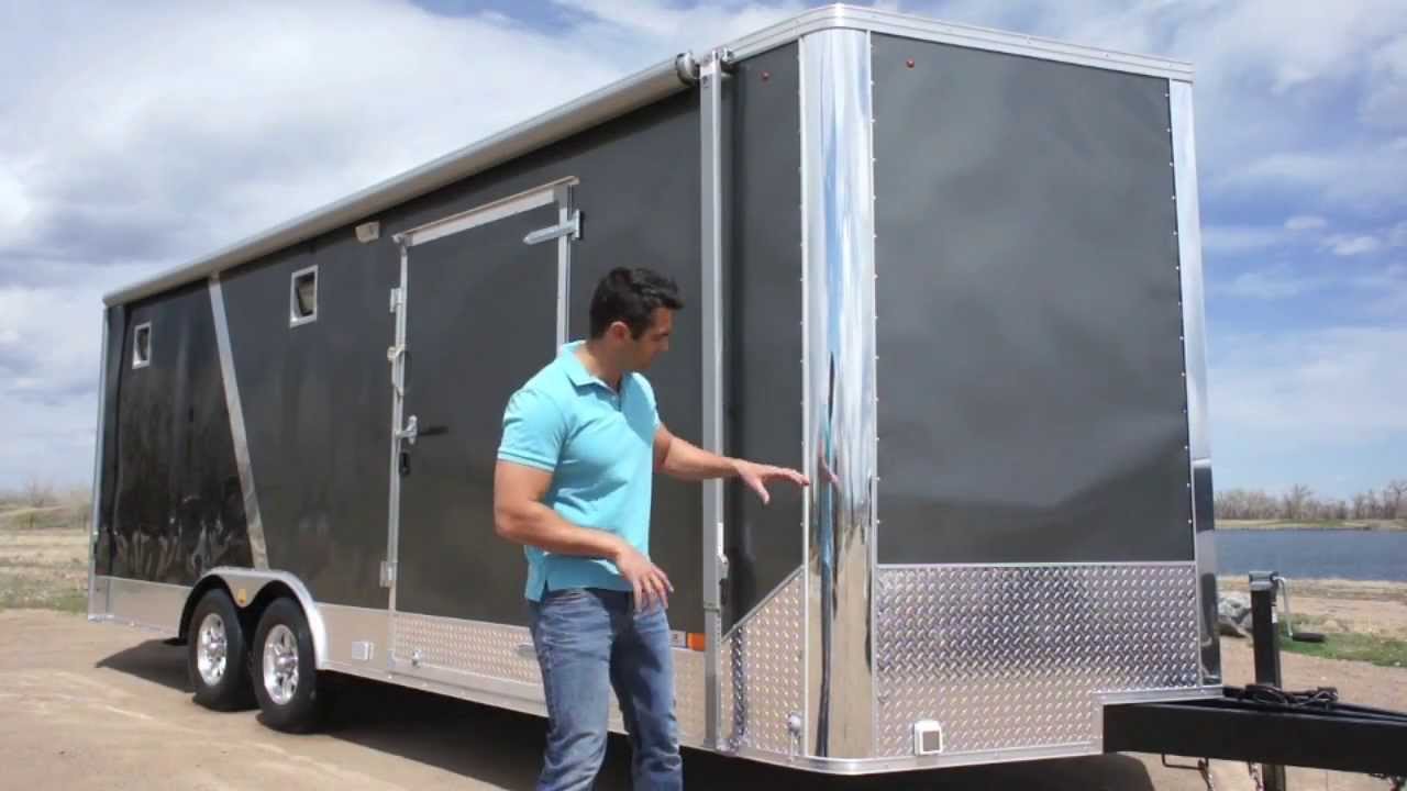 8.5 X 25 ALL SEASON Enclosed Cargo Carhauler Trailer: Furnace A/C Cabinets More!