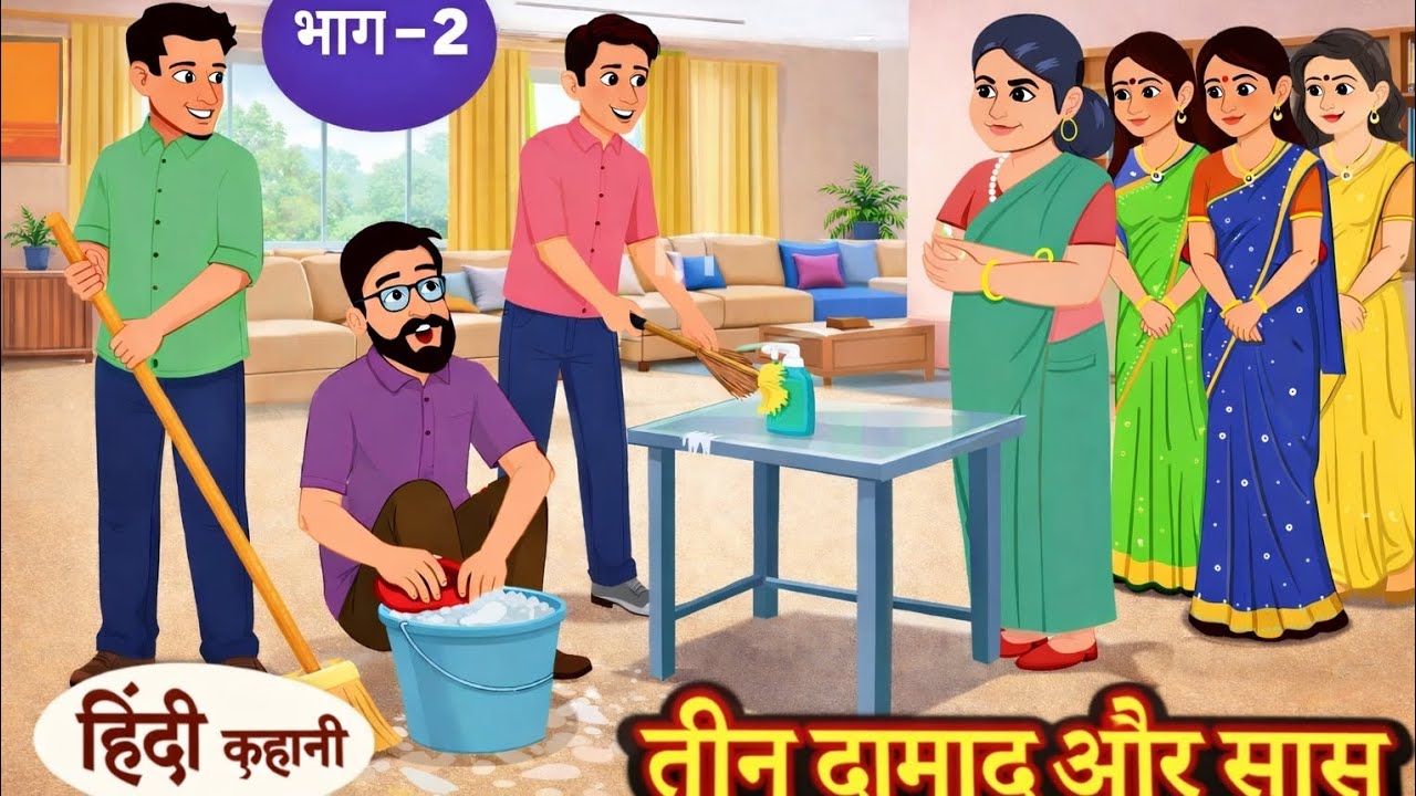 तीन दामाद और सास | Part-2 | Comedy Funny Hindi Kahani | Moral Stories in Hindi | Desi Family Story