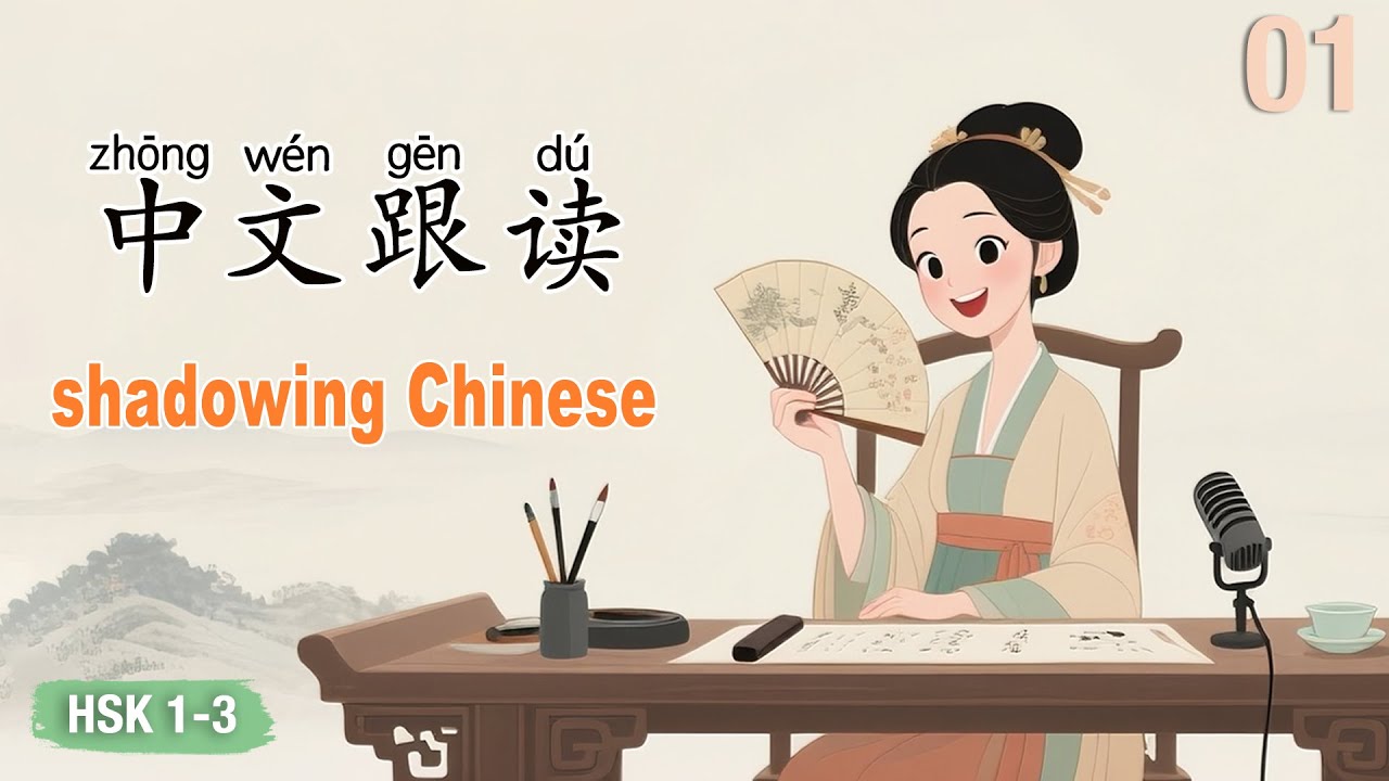 HSK 1–3 | 中文跟读练习挑战｜Shadowing Chinese Podcast【DAY1】