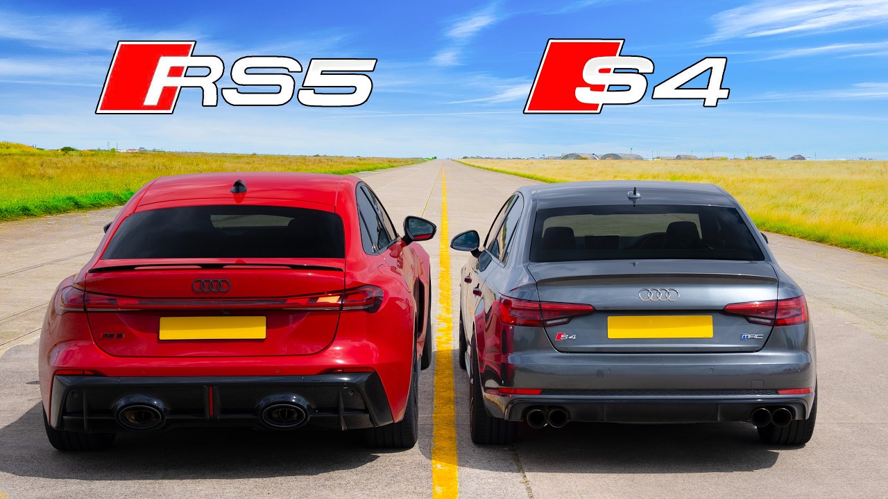 NEW Audi RS5 v TUNED Audi S4 DRAG RACE
