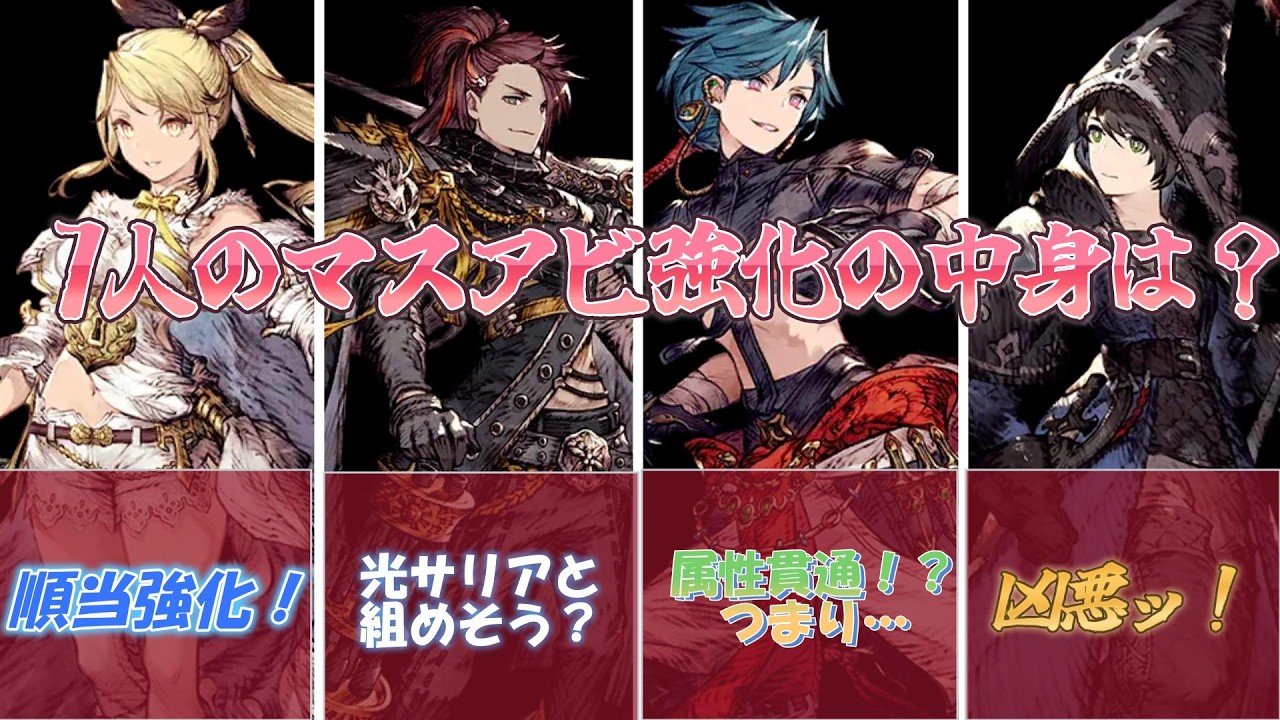 【FFBE幻影戦争】一人やばそうなのが…マスアビ強化が来た7人はどんな強化きた！？