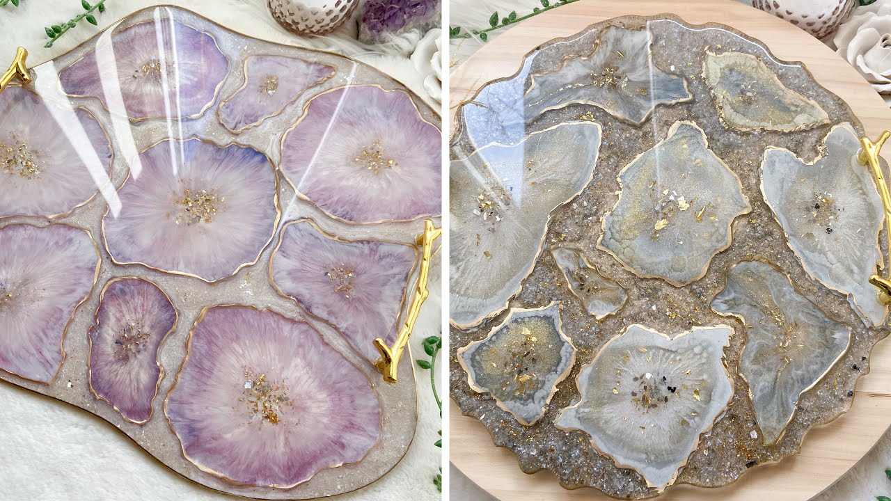 DIY Stunning Agate Resin Trays: Resin Art Tutorial