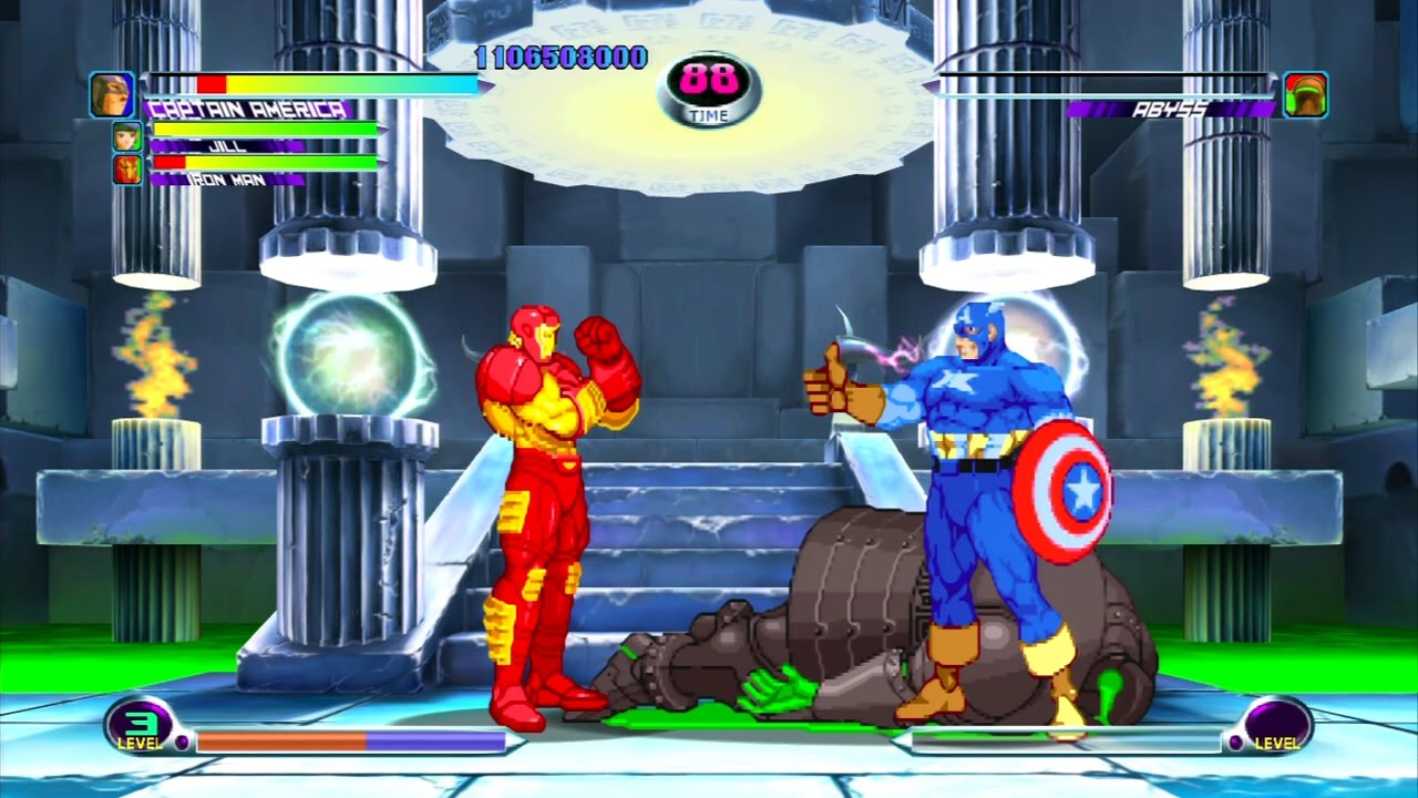 Marvel VS Capcom 2 - Jill/Captain America/Iron Man - Expert Difficulty Playthrough