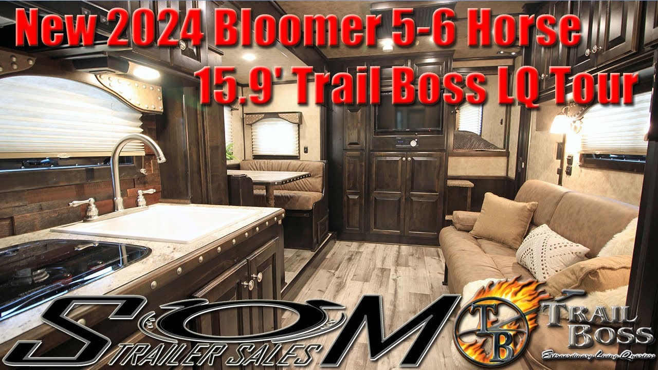 New 2024 Bloomer 5-6 Horse Trailer 15.9' Trail Boss LQ, Slide & Bunk, Integrated Hay Pod 🐎🐎🐎🐎🐎🐎