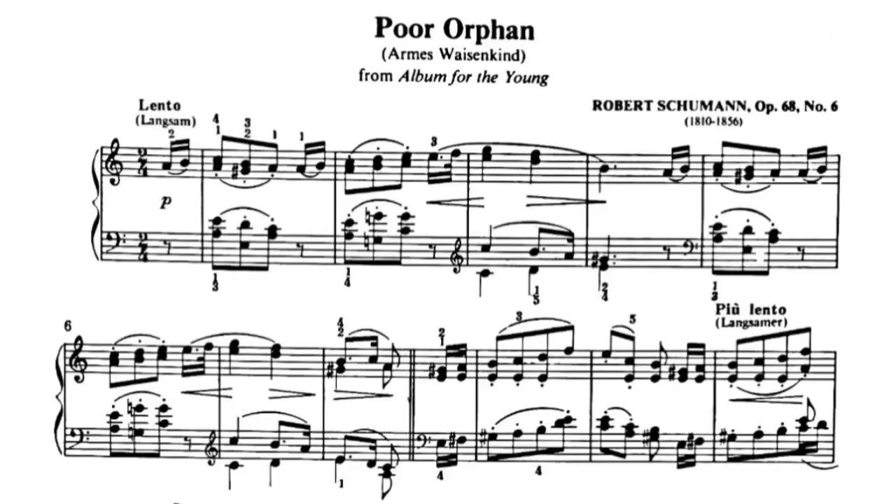 Poor Orphan, Op.68-6 by Robert Schumann 1