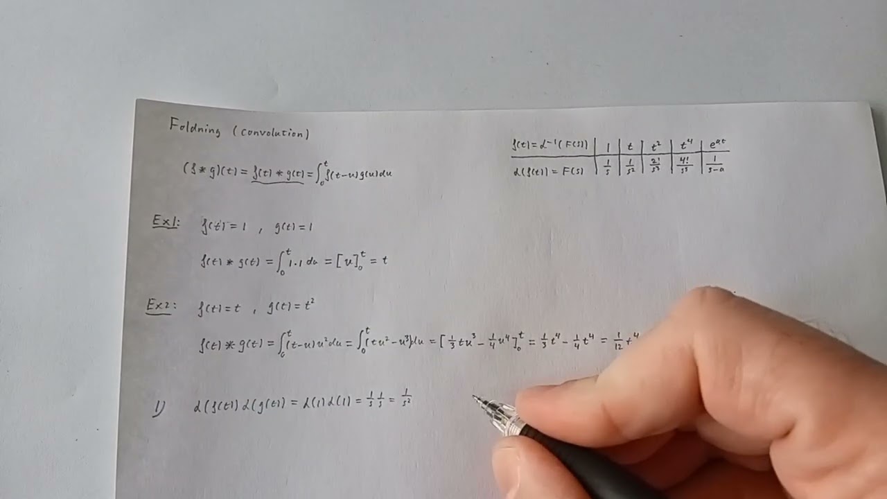 Laplace transformen 13 Foldning (Convolution)