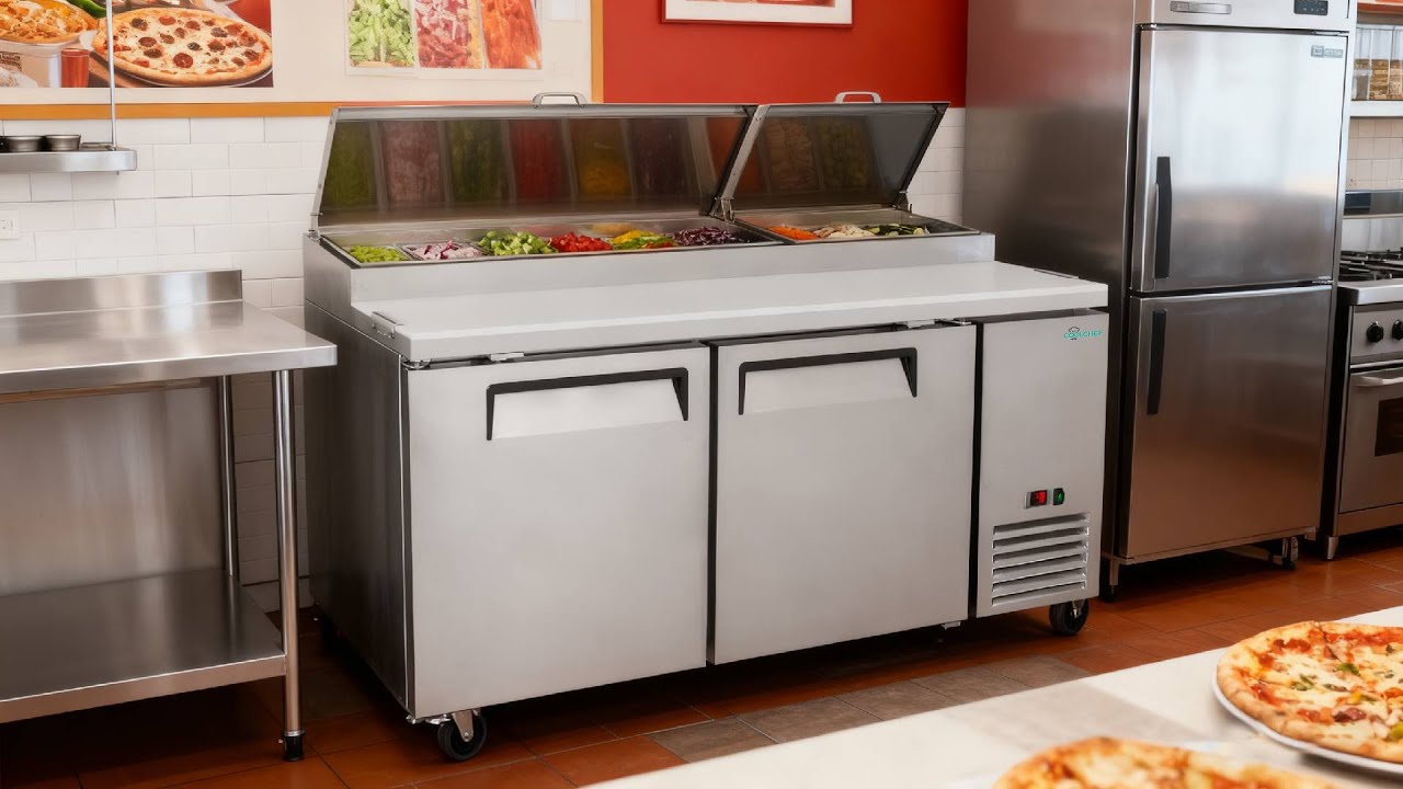 Commercial Pizza Prep Table Refrigerator Overview | COOLCHEF