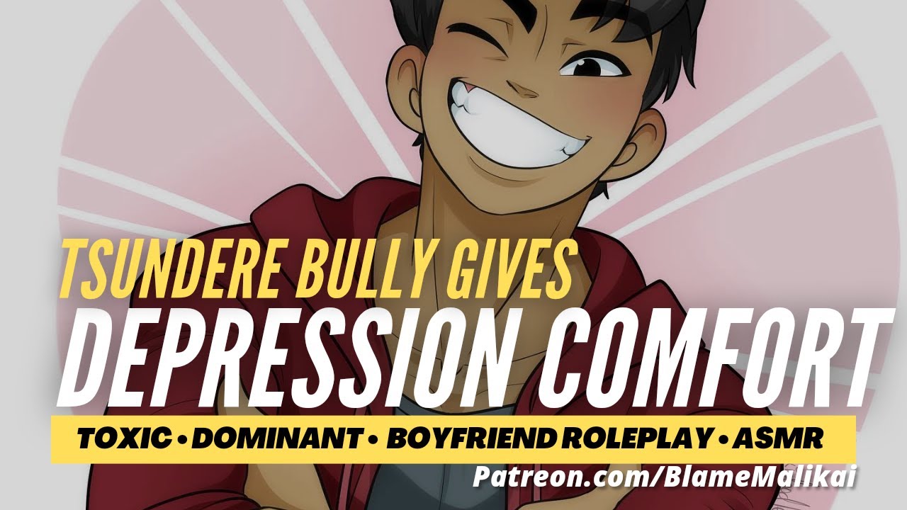 Tsundere Gives Depression Comfort [Sleep] [Cuddles] [Kissing] [Upset] | Boyfriend Roleplay M4A ASMR