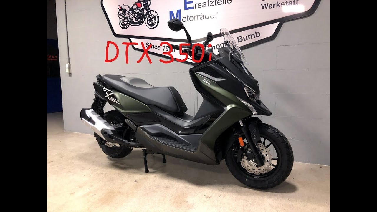 Kymco DTX 360 350i ABS TCS - Matt Grün - Offroad Downtown, Walkaround, Infos, Cockpit