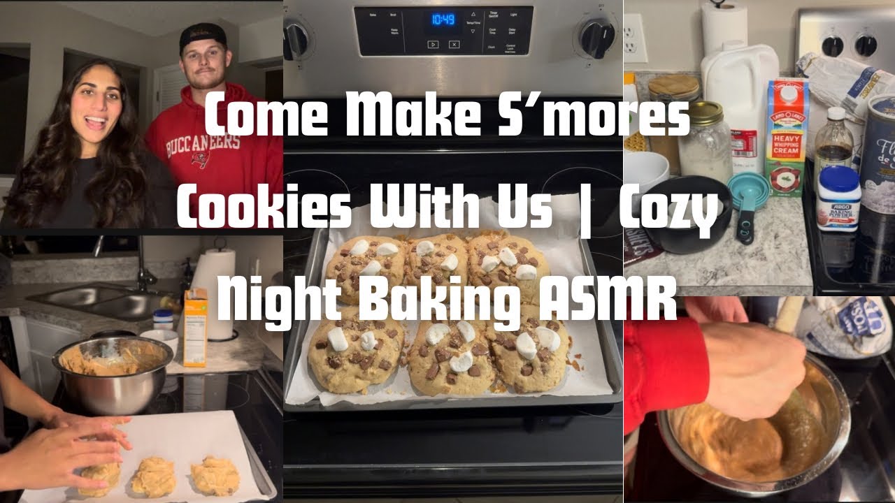 Come Make S’mores Cookies With Us 🍪 | Cozy Night Baking ASMR