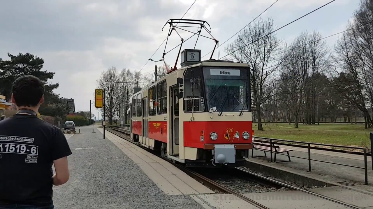 Straßenbahnen Dresden - Tatra T6A2  Foto Sonderfahrt 8.April 2018
